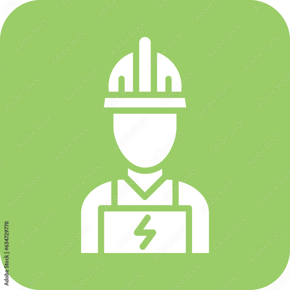 Sticker vector design electrician icon style