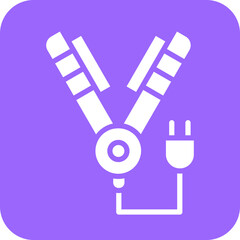 Vector Design Hair Iron Icon Style
