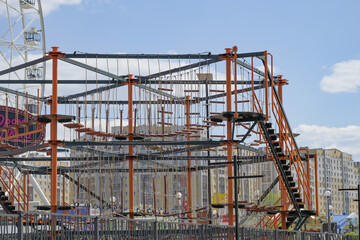 Constructions for climbing in a children's park