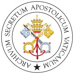 Vatican Secret Archives seal Apostolic Pope - obrazy, fototapety, plakaty