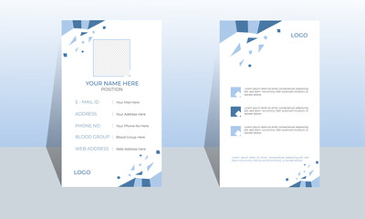 Creative and Simple Id Card  For Multipurpose Use Vector Design Template 