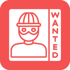 Vector Design Wanted Icon Style