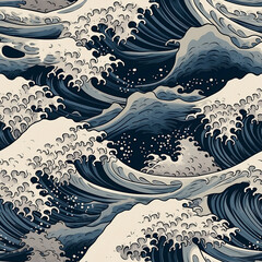 japan great wave wallpaper.  AI Generated Images
