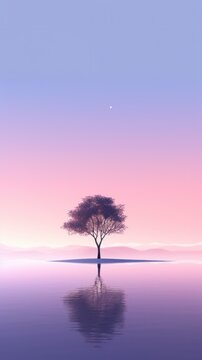 Minimalist natural wallpaper for mobile phone