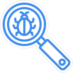 Vector Design Bug Search Icon Style