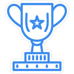 Vector Design Trophy Icon Style