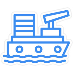 Vector Design Gunboat Icon Style