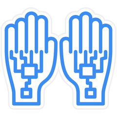 Vector Design Wired Gloves Icon Style