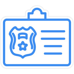 Vector Design Police ID Card Icon Style