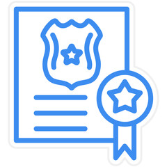 Vector Design Police Certificate Icon Style