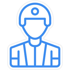 Vector Design Male Player Icon Style