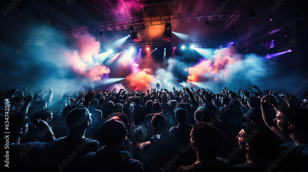 Wall mural Excitement of live events and entertainment with our vibrant images of concerts, festivals, and sports, perfect for showbiz promotions and media outlets AI Generative AI Generative