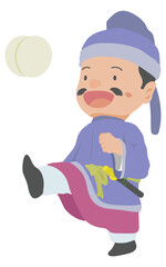 蹴鞠を楽しむ貴族