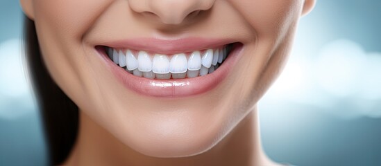 Composite image of smiling woman for National Smile Month promoting dental health and awareness