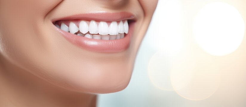 Composite image of smiling woman for National Smile Month promoting dental health and awareness