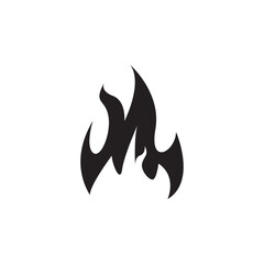 black fire logo icon template vector