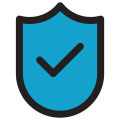 Secure protection shield icon