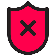 Obraz premium Security risk shield icon
