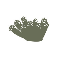 Coral. Underwater element. Vector illustration in scandinavian style. Sea ocean.