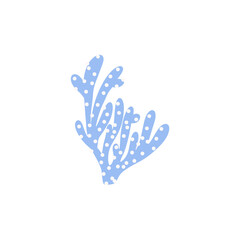 Coral. Underwater element. Vector illustration in scandinavian style. Sea ocean.