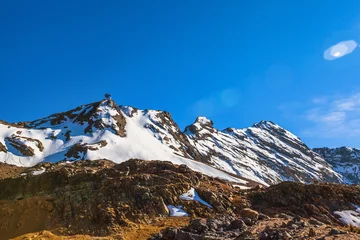 Papier Peint photo Lavable Alpamayo Snowy of the Yuracochas, Mountain of Colors in the central Andes of Peru. 4,700 msnm in Ticlio very close to Lima. Peru