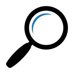 Loupe icon. Magnifying glass icon, magnifier symbol.