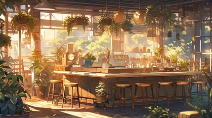 Fototapeta premium Tokyo cafe