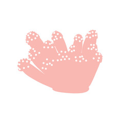 Coral. Underwater element. Vector illustration in scandinavian style. Sea ocean.
