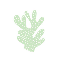 Coral. Underwater element. Vector illustration in scandinavian style. Sea ocean.