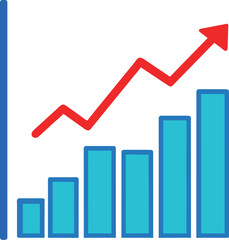 Revenue Growth Bar Graph Vector Illustration