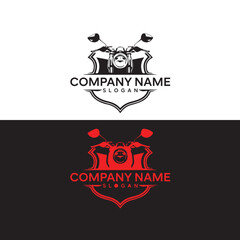 Motorsport logo template, Perfect logo for racing teams, motorbike dealers and motorcycle lovers
