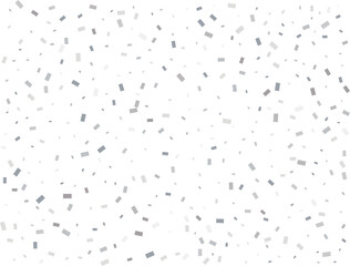 Sparkle Rectangular Silver Confetti