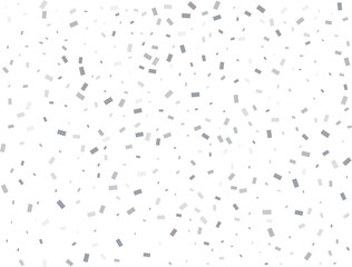 Sparkle Rectangular Silver Confetti