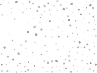 Silver Squares Glittering Christmas Lights Falling Confetti