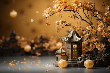 Mid-Autumn Festival China theme copy space