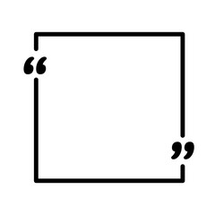 Quoting box. Quote frame with quotation marks.