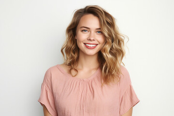 Fototapeta premium Generative ai collage image picture of pretty lovely girl looking in camera feel joyful