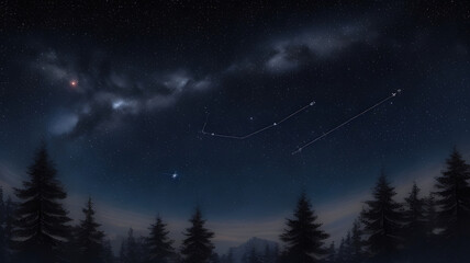 Fototapeta premium Panorama milky way galaxy with stars and space dust in the universe