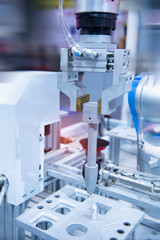 robotic hand machine tool at industrial manufacture factory