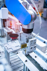 robotic hand machine tool at industrial manufacture factory