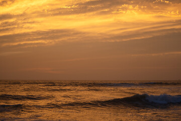 Fototapeta na wymiar calm sunset over the sea
