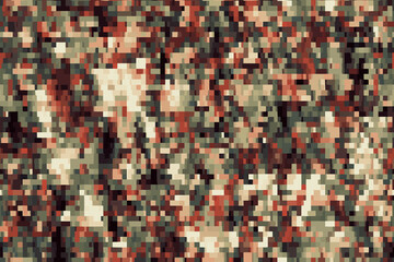 Digital seamless pixel camouflage pattern texture background