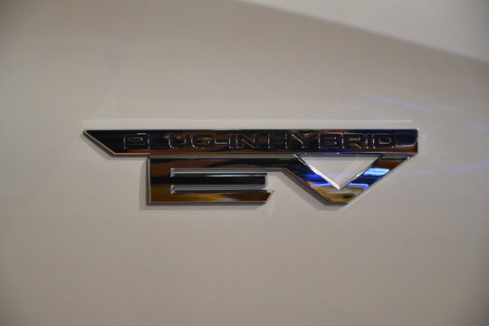 Mitsubishi outlander phev emblem at Mitsubishi Motors 60th anniversary in Pasay, Philippines