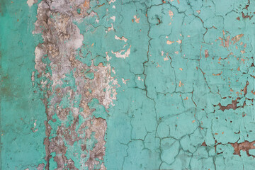 Obraz na płótnie Canvas abstract background blue wall shabby weather cracked.