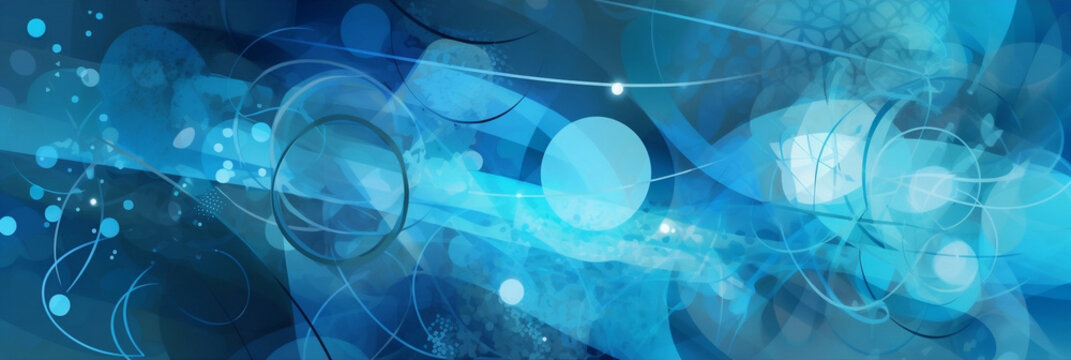 Dynamic fluid blue geometric with colorful gradient background