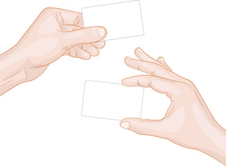 hand hold a blank card