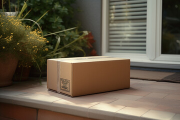 parcel box placed in front of the door