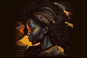Black History Month. Design, background, graphic, illustration. Generative AI