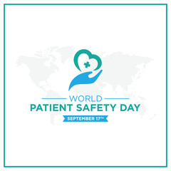 Patient safety day greetings vector.