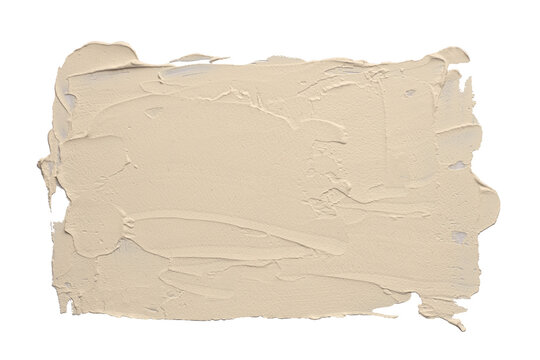 PNG Modelling Clay putty smear painting blot  Abstract gray beige color stain brushstroke texture on transparent background.